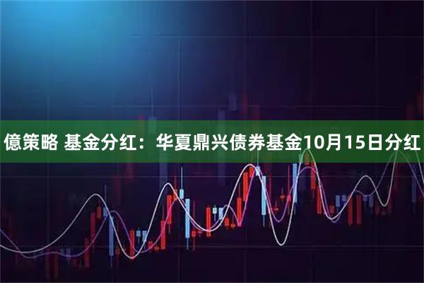 億策略 基金分红：华夏鼎兴债券基金10月15日分红